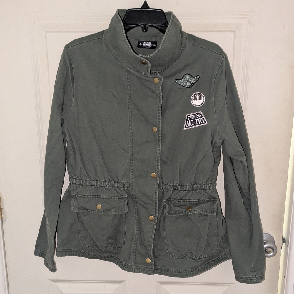 Her Universe Star Wars Olive Green Women's Jacket with Patches